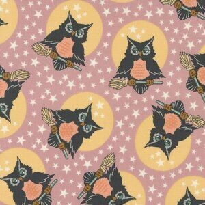 Brand New Bolt Fabric Owl-o-Ween - Owls by Urban Chiks, Pink, 11yds.